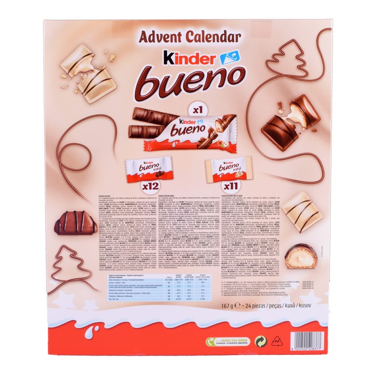 Calendario de adviento - Kinder Bueno - 167g