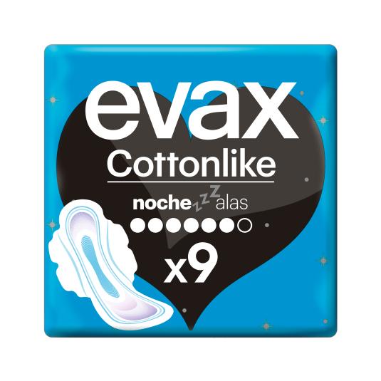 Compresa con Alas Noche Cottonlike - Evax - 9 uds