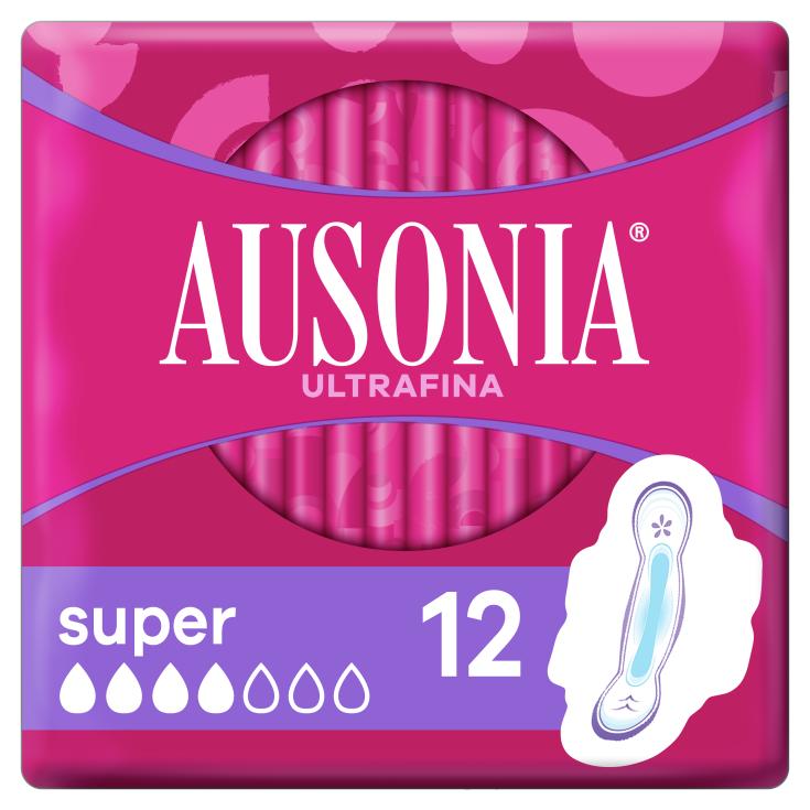 Compresas con Alas Super - Ausonia - 12 uds