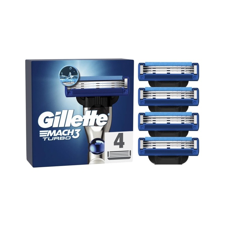 Gillette MACH3 Turbo Cuchillas De Recambio 