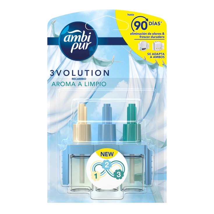 Ambientador aroma a limpio 3Volution Ambipur - 1 uds