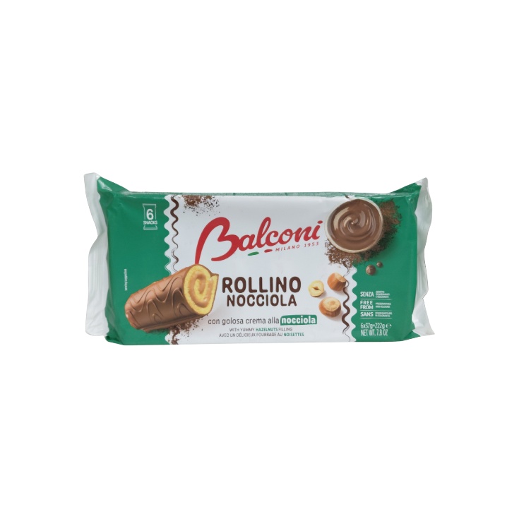 Rollino Avellana Y Chocolate,6 Unid 222 g