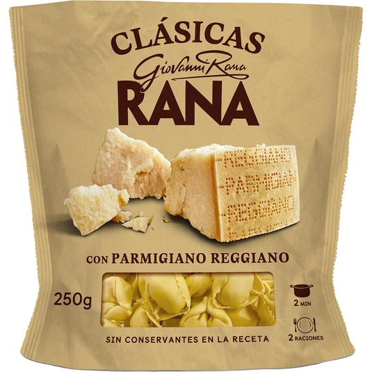 Pasta fresca tortellini al huevo relleno con queso Parmigian