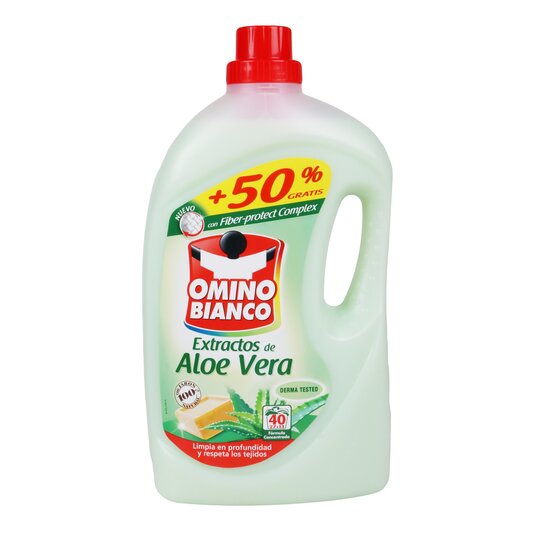 Detergente Extractos Aloe Vera Omino Bianco - 40 lavados