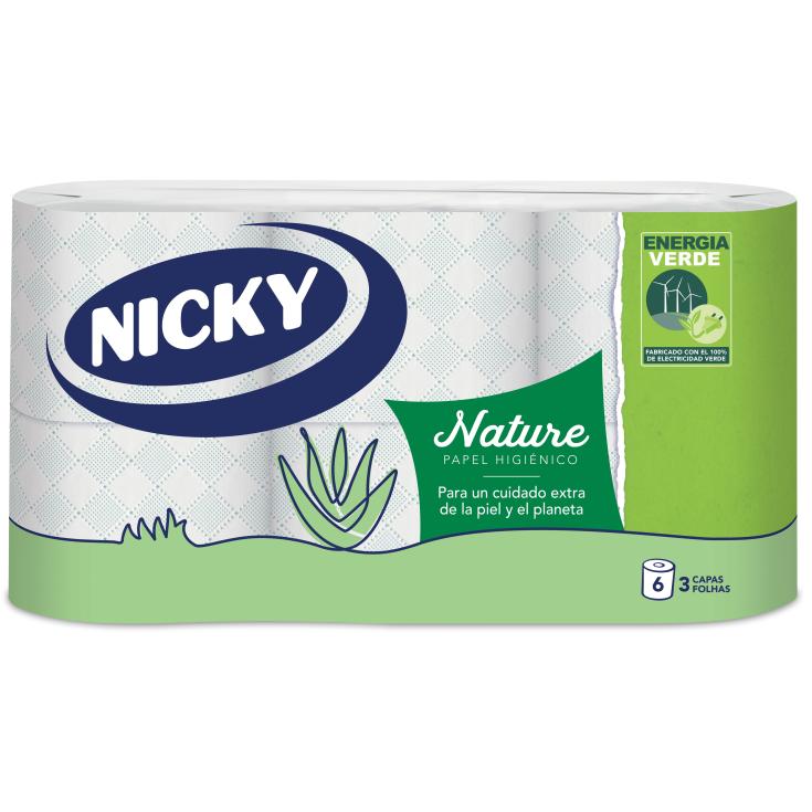 Papel higiénico aloe vera Nicky - 6 uds