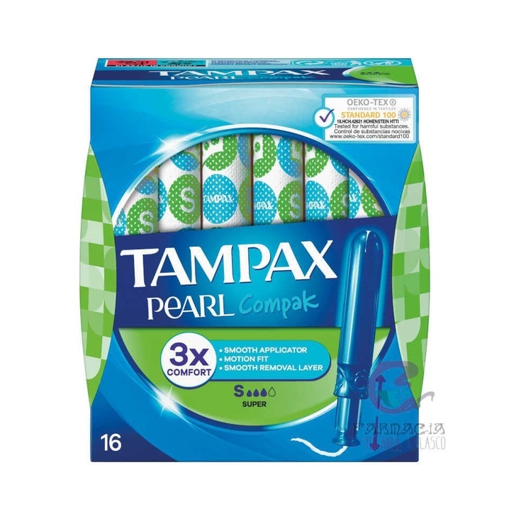 Tampax Compak Pearl Tampón Super 16 Unidades