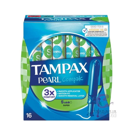 Tampax Compak Pearl Tampón Super 16 Unidades