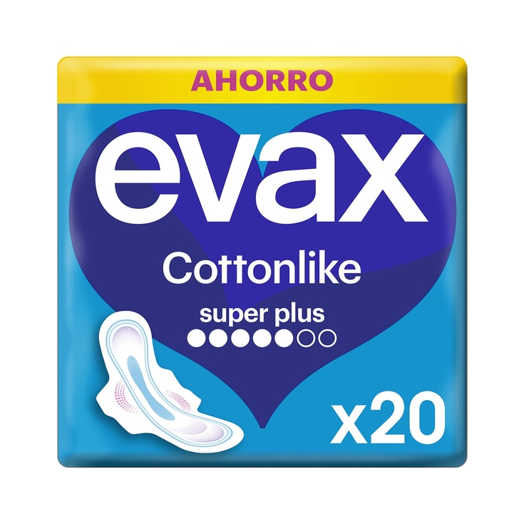 Compresa con alas super plus bolsa 20 unidades Compresa con alas super plus bolsa 20 unidades