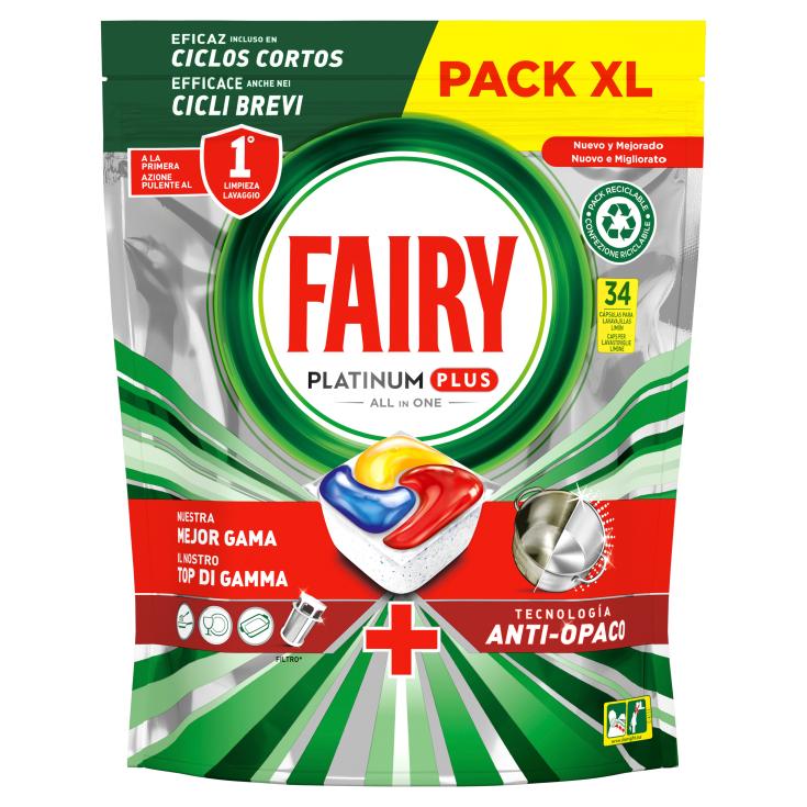 Detergente para Lavavajillas Platinum Capsulas Fresh 36 capsulas