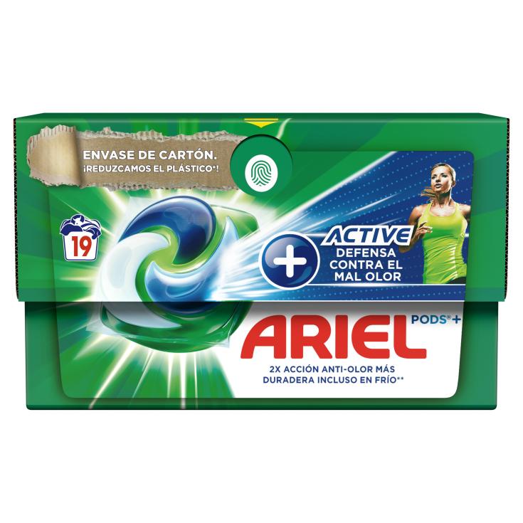 Detergente cápsulas all in 1 active - Ariel - 19 lavados