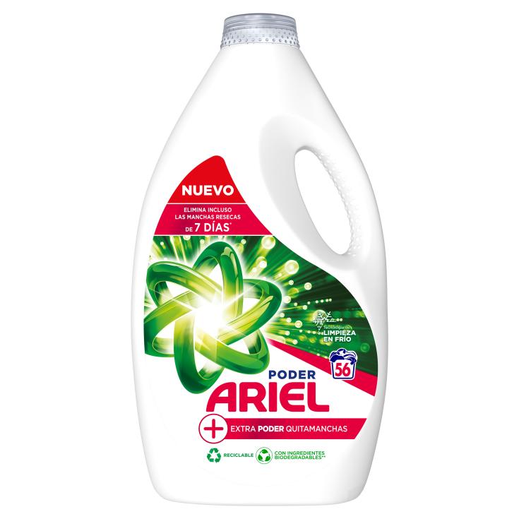 Detergente líquido Extra poder Ariel - 56 lavados