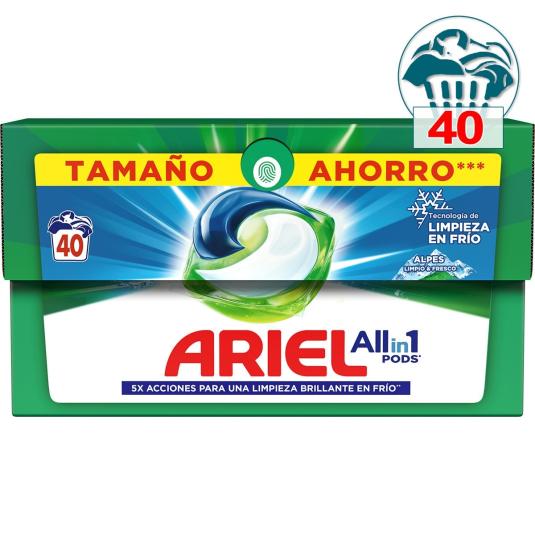 Cápsulas detergente Alpine Ariel - 40 lavados
