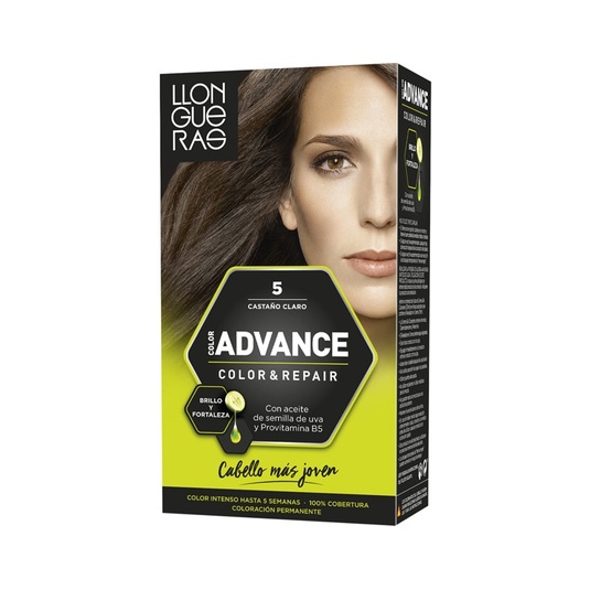 TINTE COLOR ADVANCED CASTAÑO CLARO Nº5 COLORACIÓN PERMANENTE