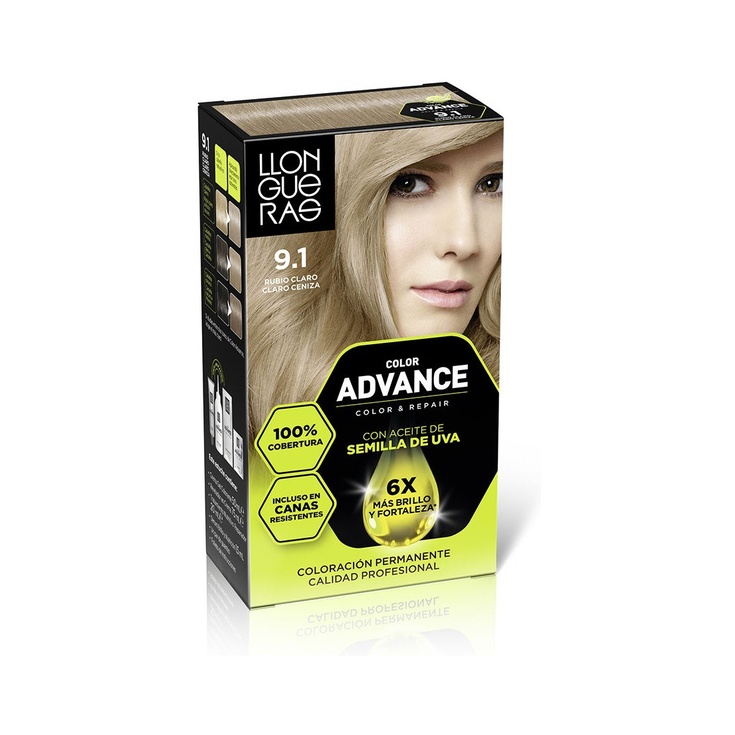 TINTE COLOR ADVANCED RUBIO CLARO CENIZA Nº 9.1