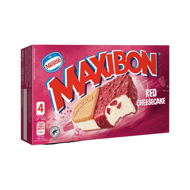 Helado De Sándwich Cheesecake, Pack 4 X 87 G