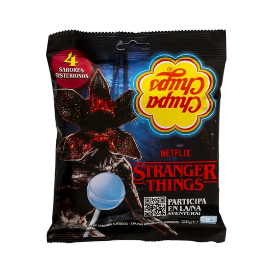 Stranger Things Netflix caramelos con palo 4 sabores 