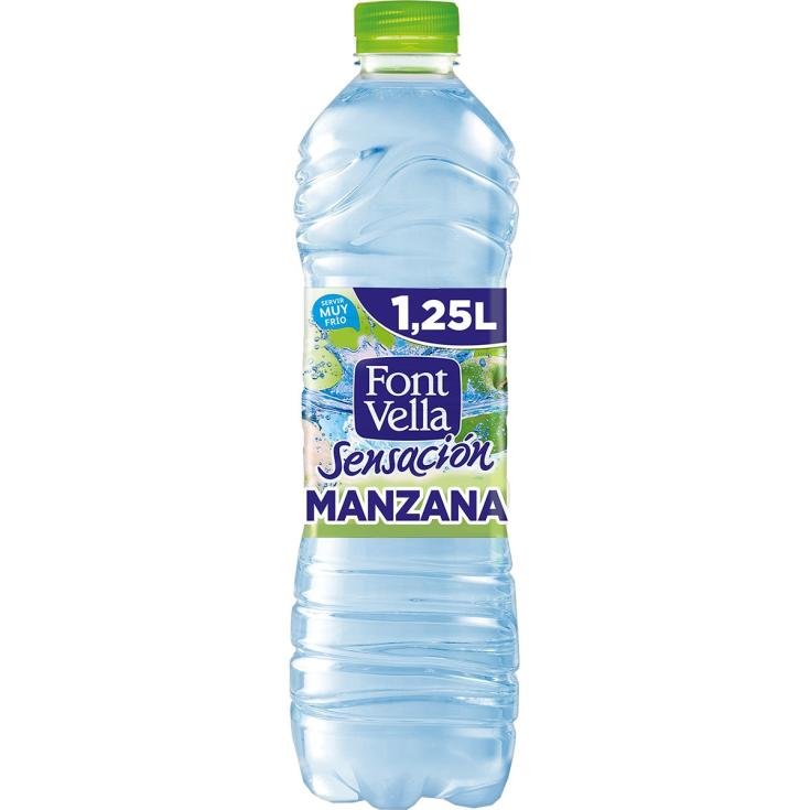Agua Mineral Sabor Manzana Sensación - Font Vella - 1,25l