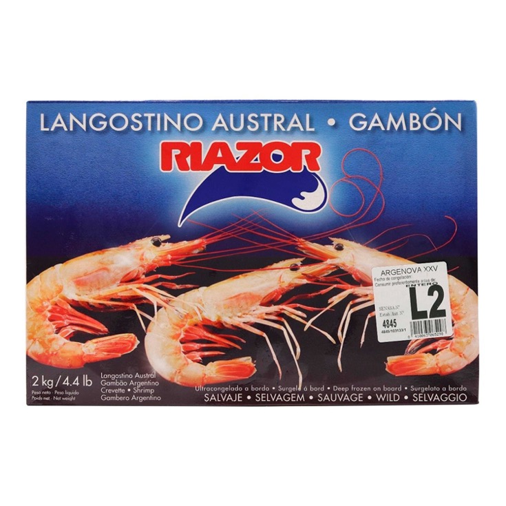 Caja Langostino Austral L2 Riazor - 2Kg