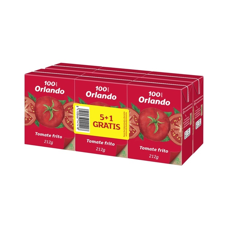 Tomate frito sin gluten pack 6