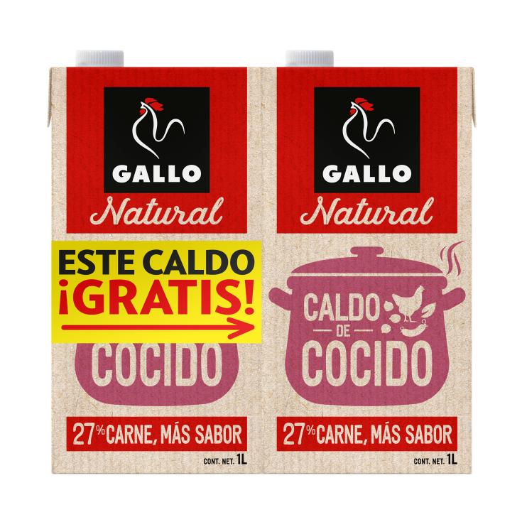Caldo Natural de cocido Gallo - 2x1l