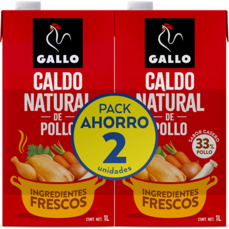 Caldo de pollo bipack - 2l