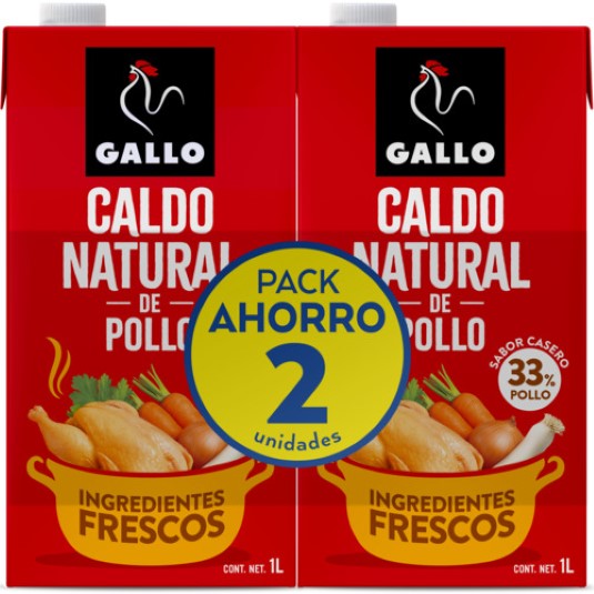 Caldo de pollo bipack - 2l