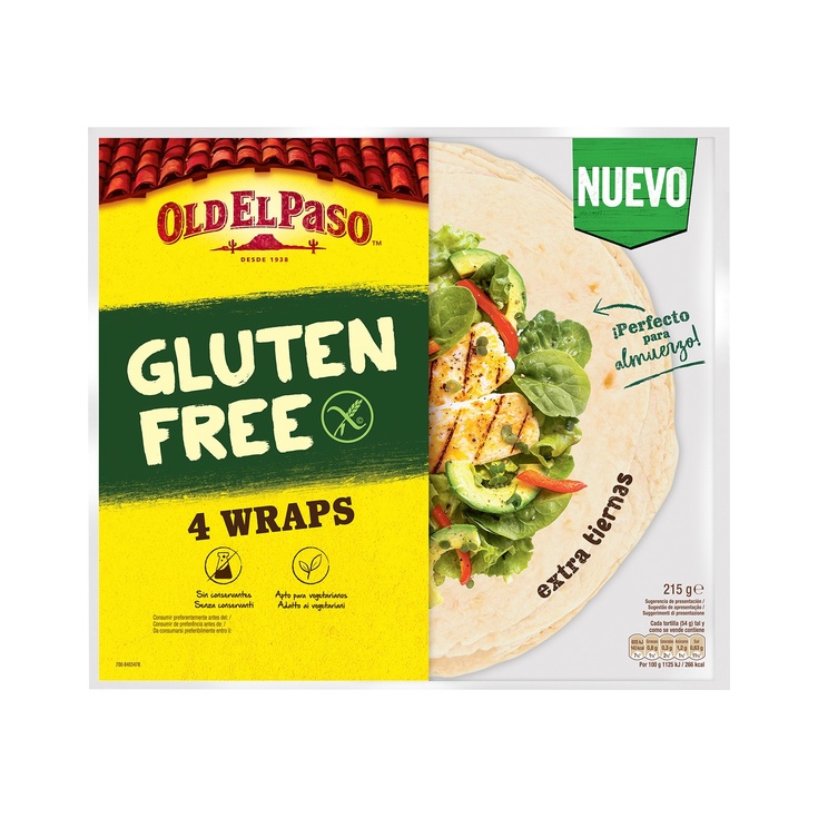 Wraps sin gluten 4 unidades