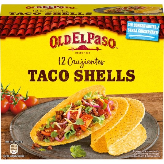 Tacos shells crujientes - 152g