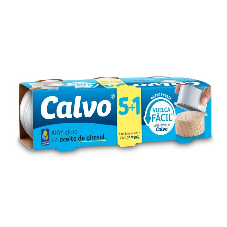 Atún Claro en Aceite de Girasol gratis - Calvo - 6x65g