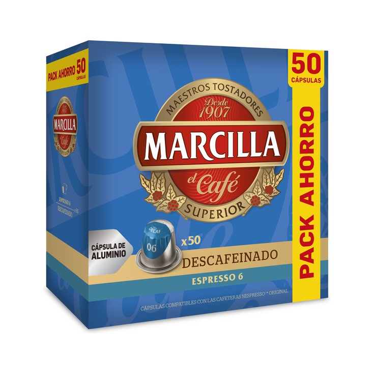 TASSIMO MARCILLA CAFÉ CÁPSULAS DESCAFEINADO 50 CÁPSULAS