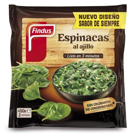 Espinacas al Ajillo 450g