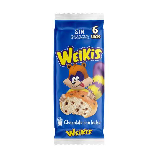 Weikis Chocolate con Leche 6 uds 240g
