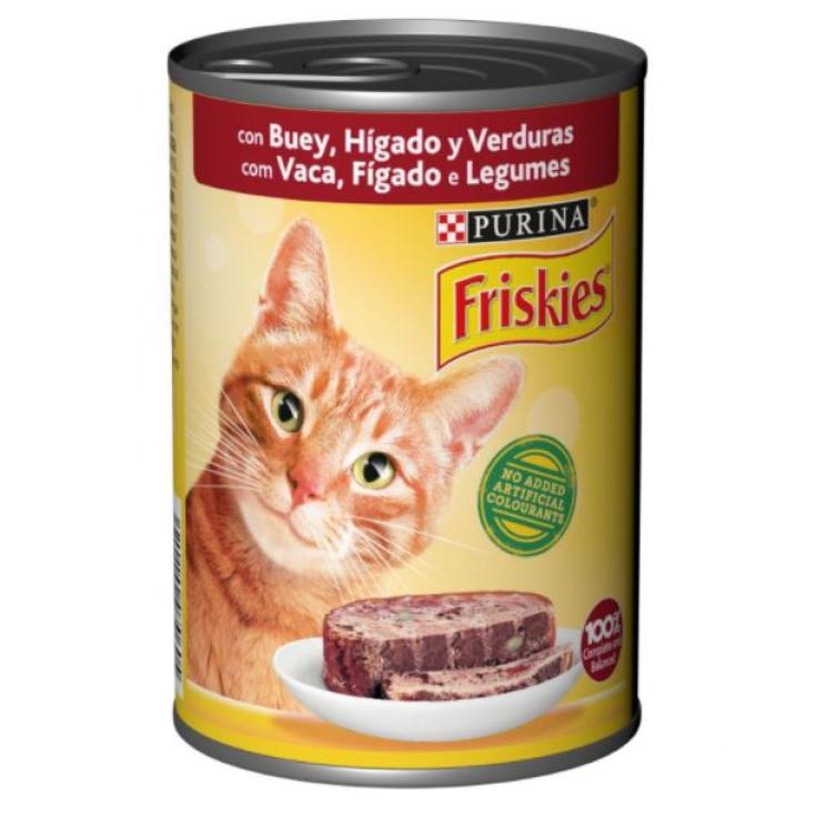 Paté para Gatos con Buey,Hígado y Verduras - Friskies - 400g