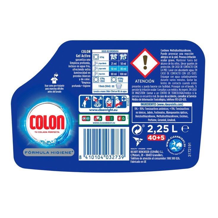 Detergente Líquido Azul 40+2 lavados
