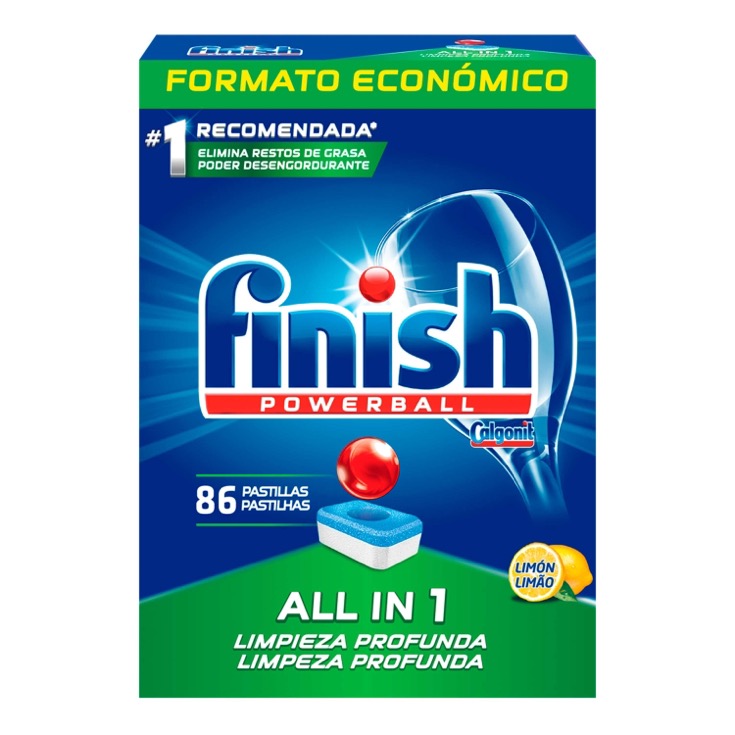 Lavavajillas todo en 1 limón Powerball 86 uds Lavavajillas todo en 1 limón Powerball 86 uds