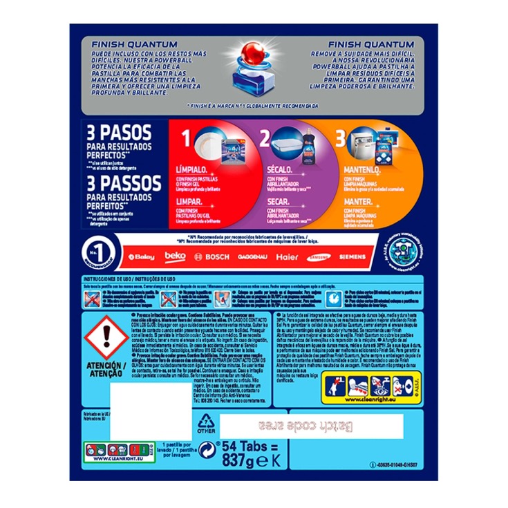 Lavavajillas Quantum Powerball 54 uds