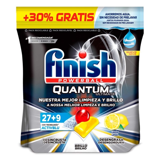 Lavavajillas Powerball Quantum limón Finish - 36 lavados
