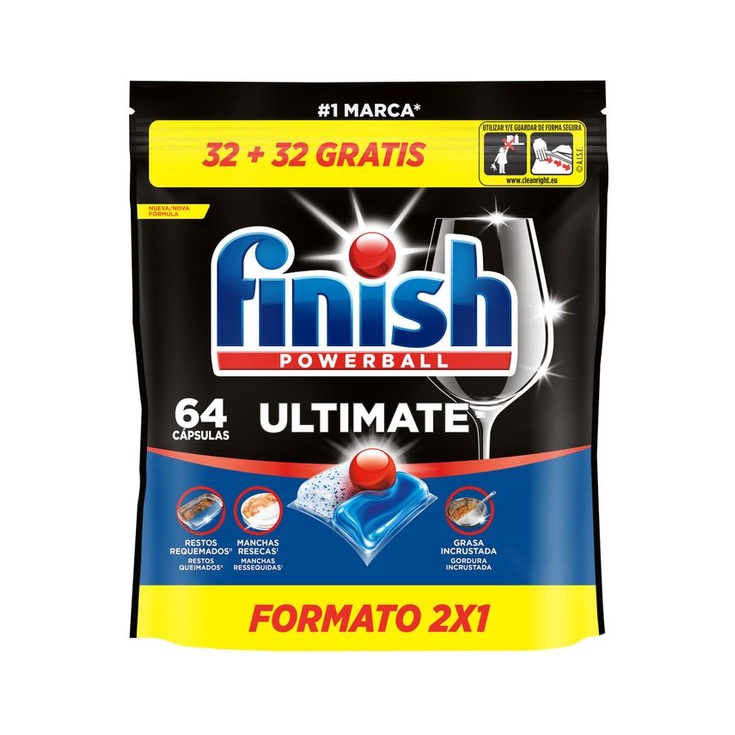 Lavavajillas Máquina Cápsulas Ultimate Regular 32+32 Lavados