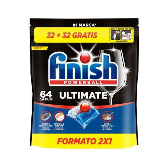Lavavajillas Máquina Cápsulas Ultimate Regular 32+32 Lavados