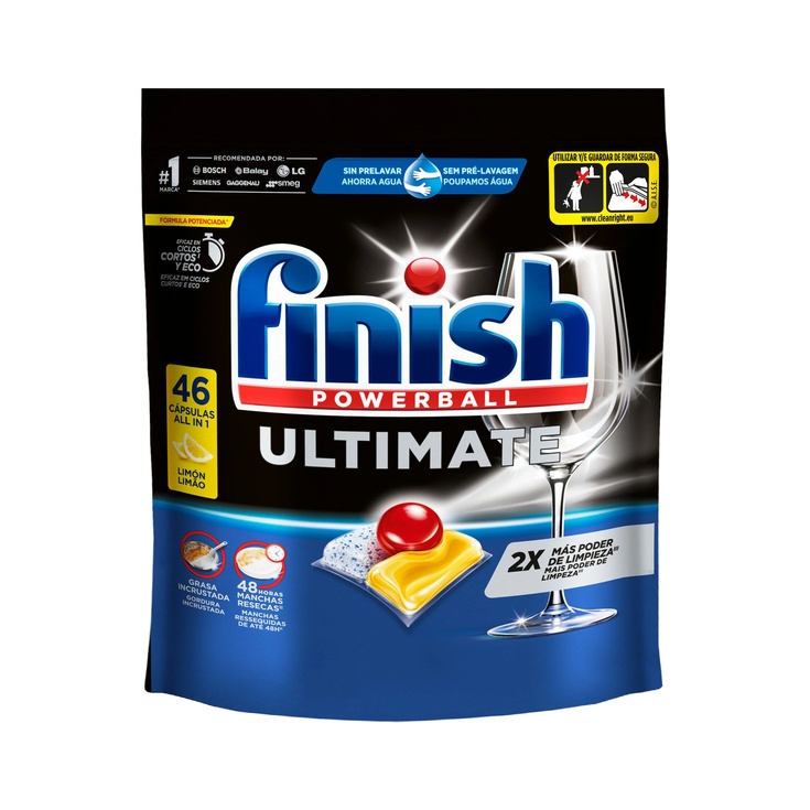 Detergente para lavavajillas Finish Ultimate Lemon 46p