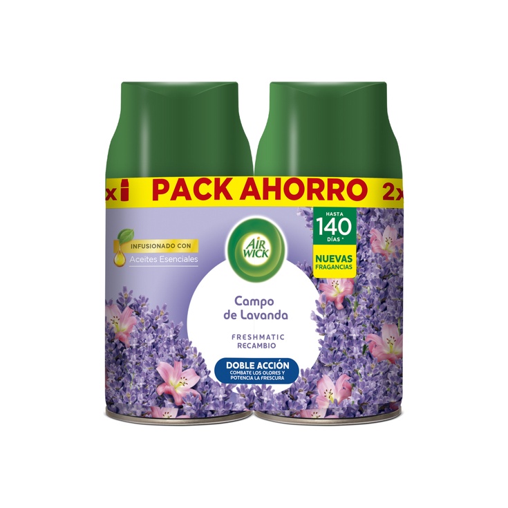 AIR WICK FRESH MATIC RCBO. DUPLO 2X250 ML LAVANDA