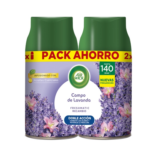 AIR WICK FRESH MATIC RCBO. DUPLO 2X250 ML LAVANDA