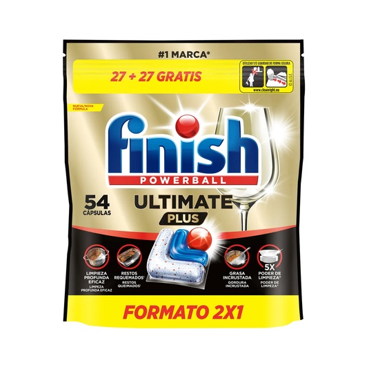 Lavavajillas Máquina Cápsulas Ultimate Plus 27+27 Lavados