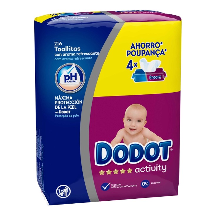 Toallitas húmedas para bebé Dodot 64 unidades