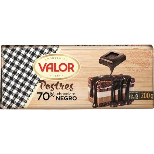 Chocolate negra 70% Postres 200g