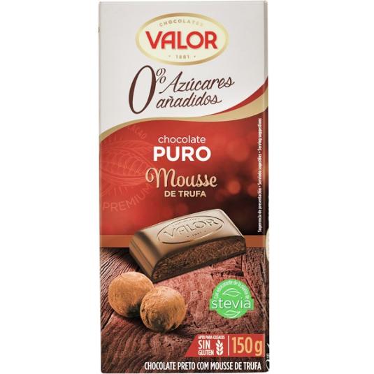 Chocolate Puro Mousse de Trufa Sin Azúcar - Valor - 150g
