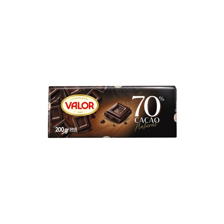  Chocolate negro 70% Valor 200 g