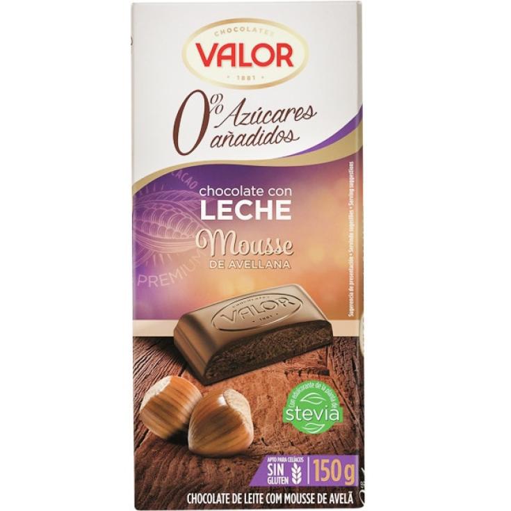 Chocolate con leche mousse avellanas sin azúcar 150g