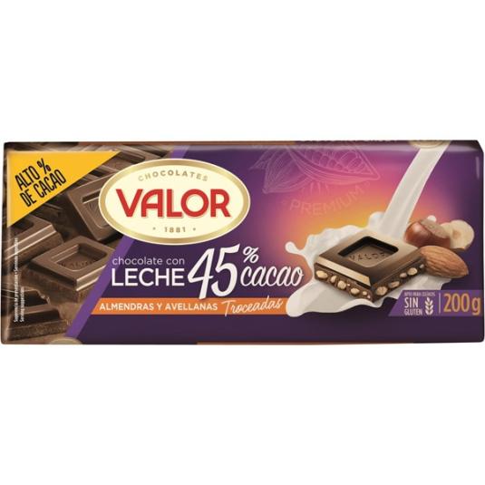 Chocolate con leche 45% Cacao 200g