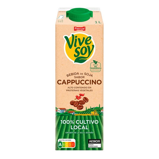 Bebida de soja sabor capuccino Vive soy - 1l